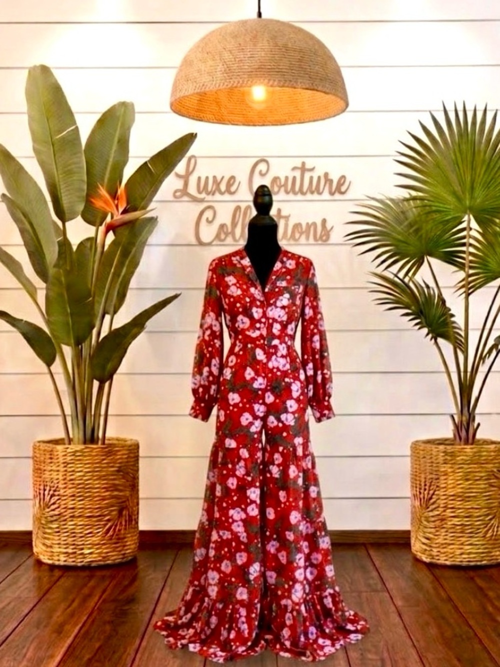 Free People Crochet Detail Wide leg Jumpsuit